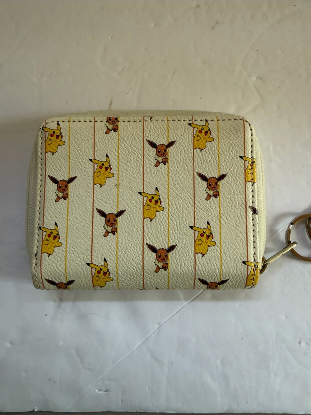 Lounged pikachu and evee Wallet Small, All Around Zipper